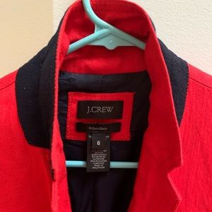 Red J. crew Schoolboy Blazer
